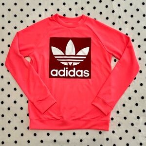 Neon Adidas Logo Sweatshirt Size Medium